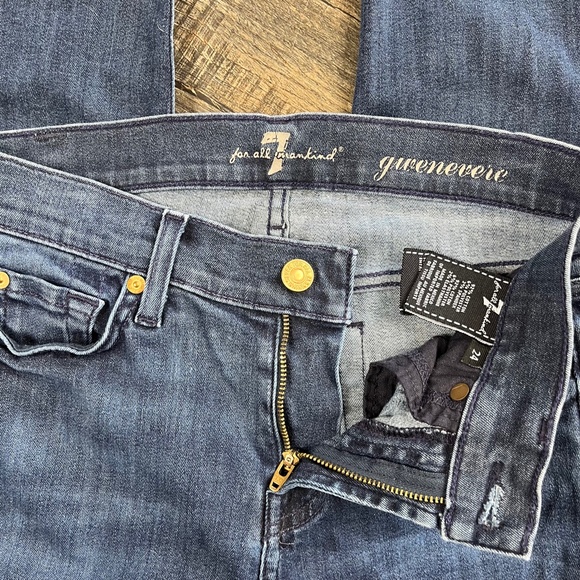 7 For All Mankind Skinny Blue Jeans Pants Denim ((size 24)) - Picture 6 of 8